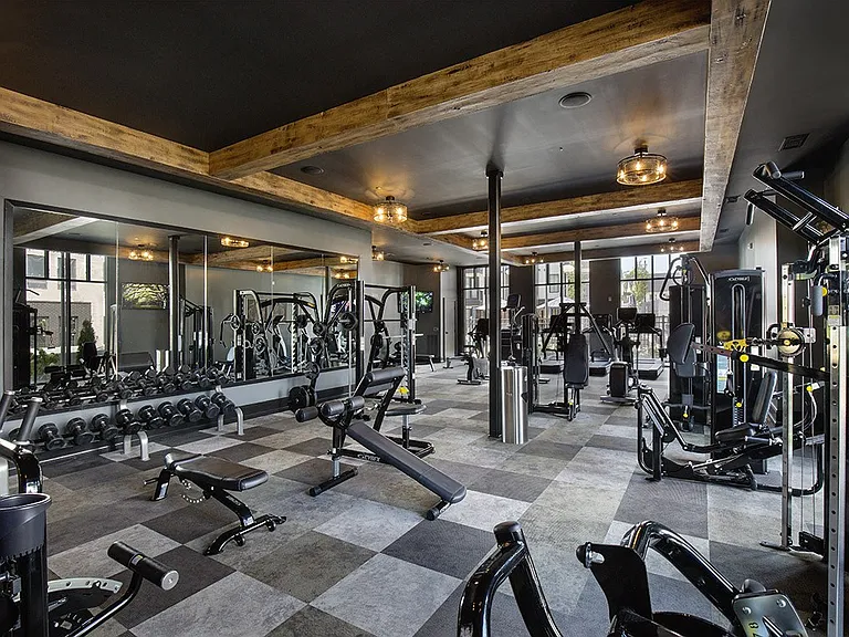 State-of-the-art fitness center with cardio machines and free weights