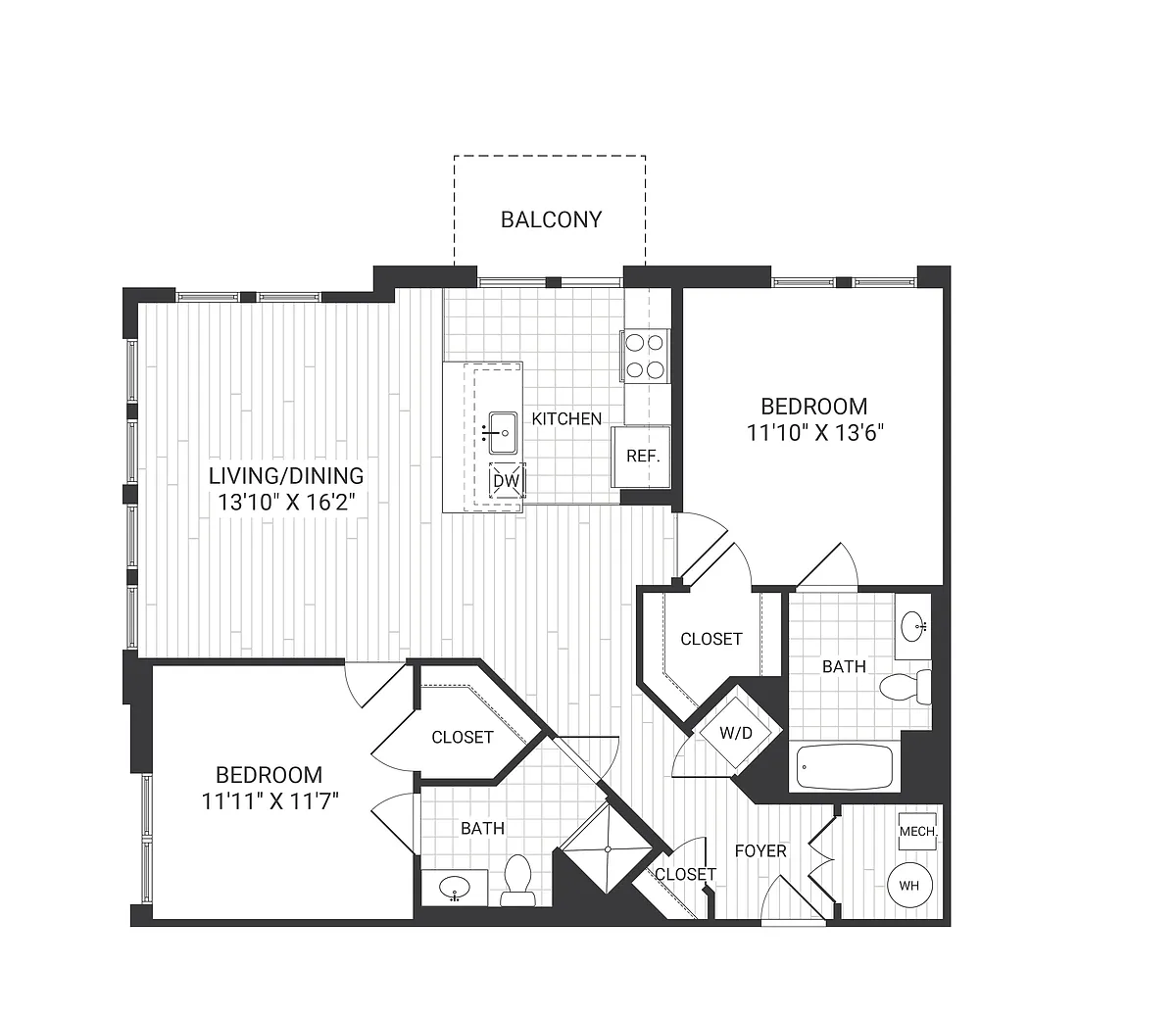 Floor plan Meridian - B2