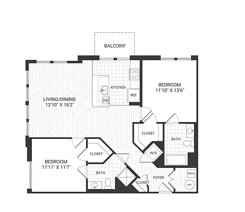 Floor plan Meridian - B2