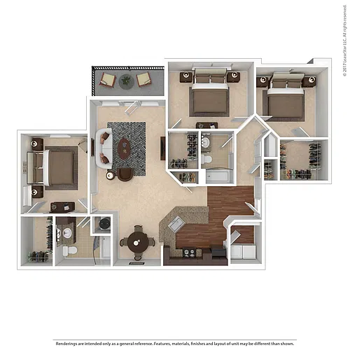 Floor plan 3 Bedroom Craftsman Select