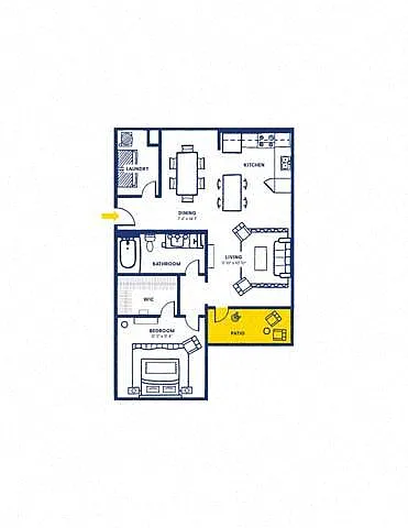 Floor plan 1C w Balcony