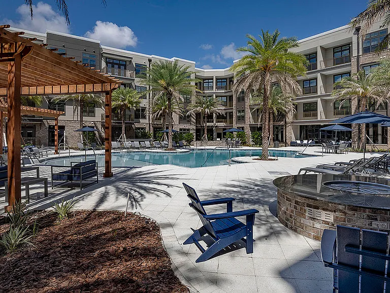 Experience the ultimate relaxation at our exclusive apartment pool oasis.