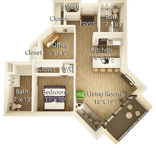 Floor plan Parsons