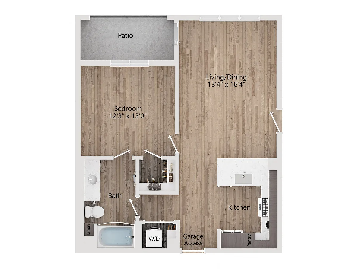 Floor plan A1 Direct Garage Access