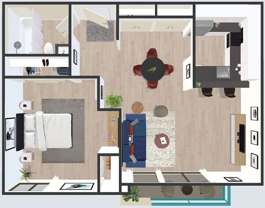 Floor plan One-Bedroom