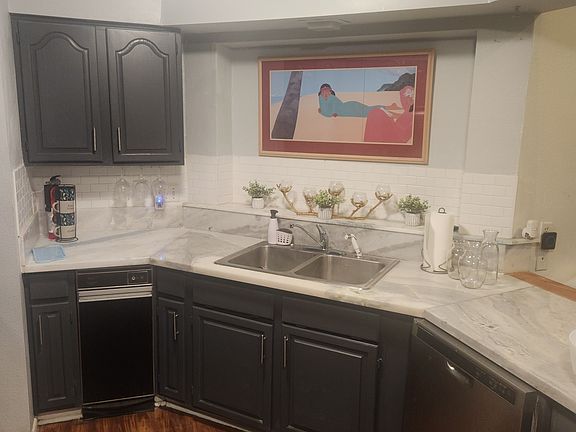 Sink area in the kitchen and dishwasher