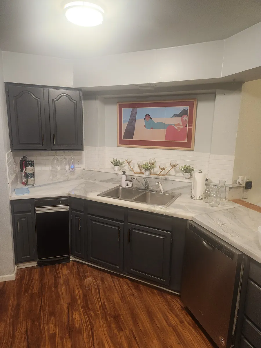 Sink area in the kitchen and dishwasher - 2036 Canterbury Dr #B