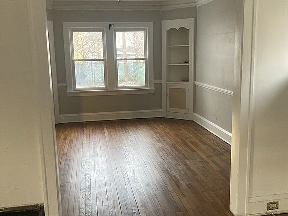 spacious dining area with built ins