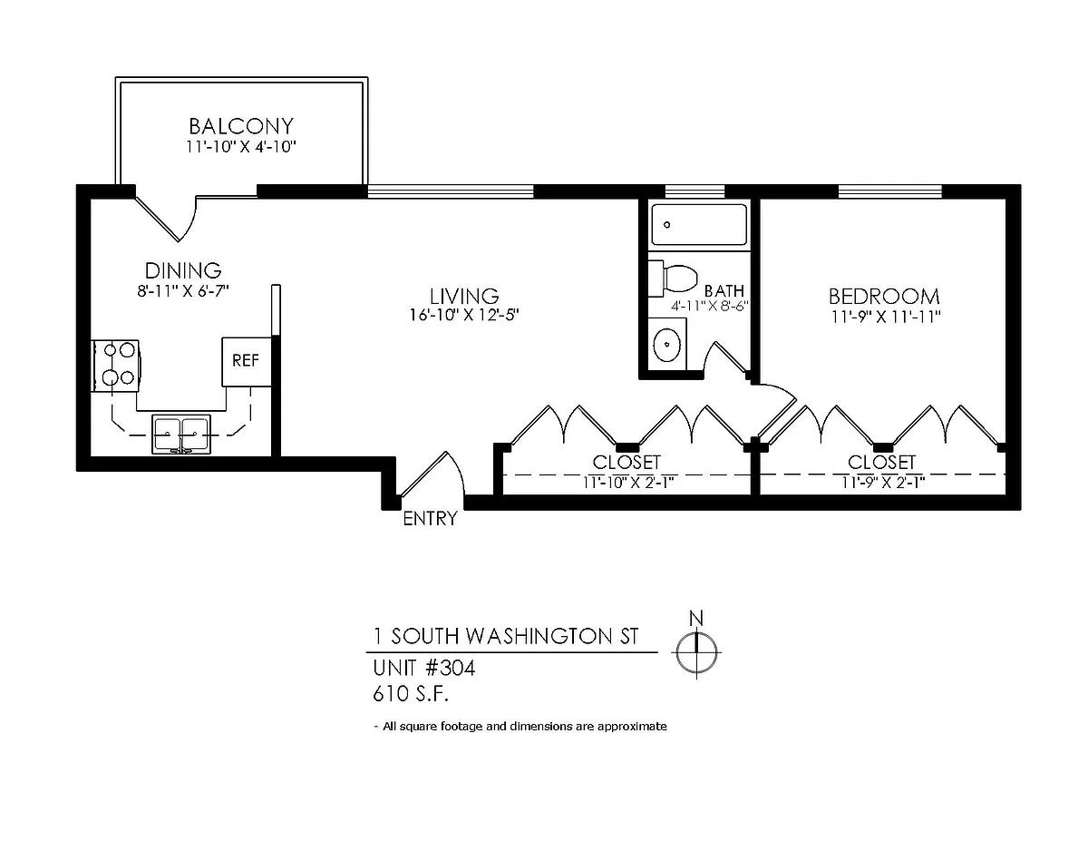 Floor plan 1 Bedroom