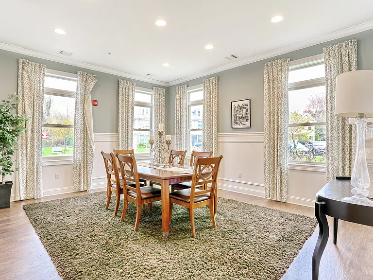 Stylish dining area offering comfortable community gathering space