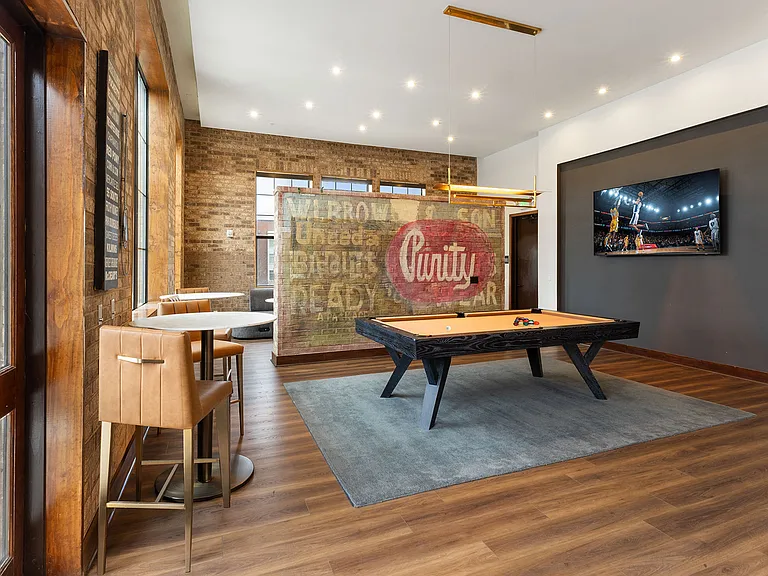Resident lounge with billiards table