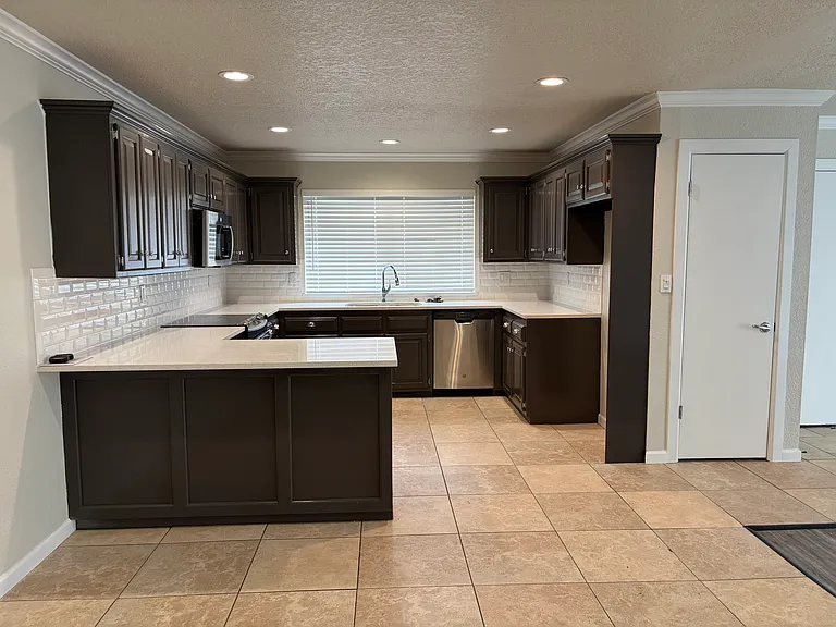 View of kitchen.