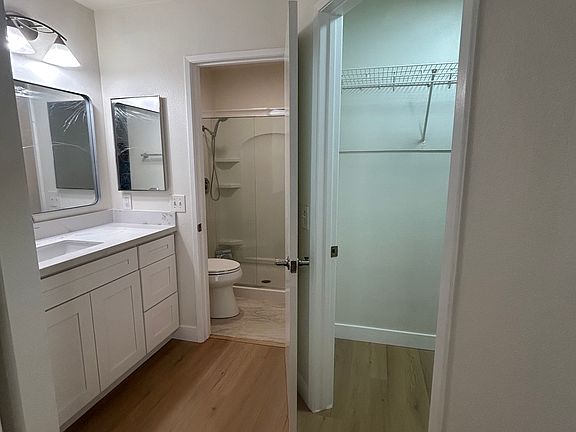 Master suite walk in closet and full bath