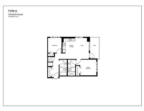 Floor plan 2 Bedroom 2 Bed 2 Bath 3