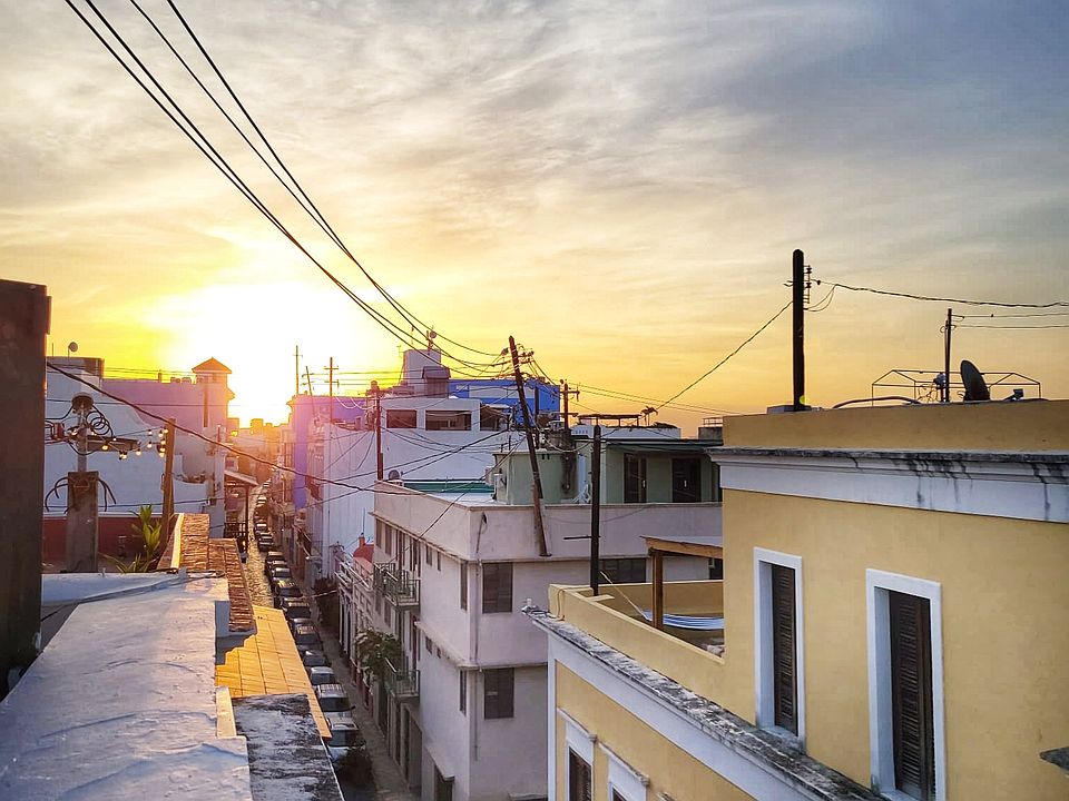 Sunset on the terrace