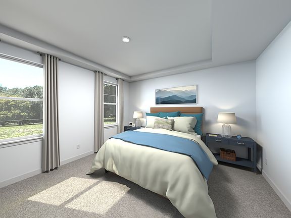 Rendering of the Bergamo Primary Bedroom.