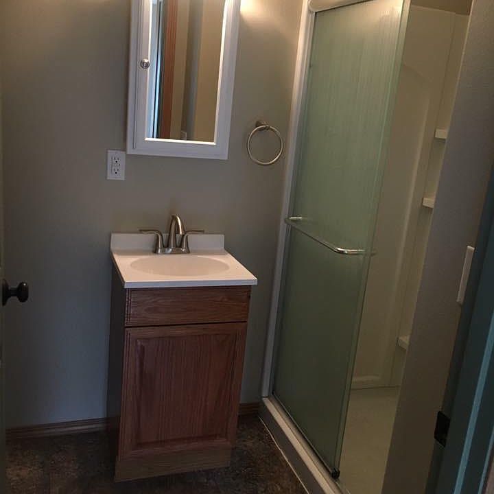 One bathroom