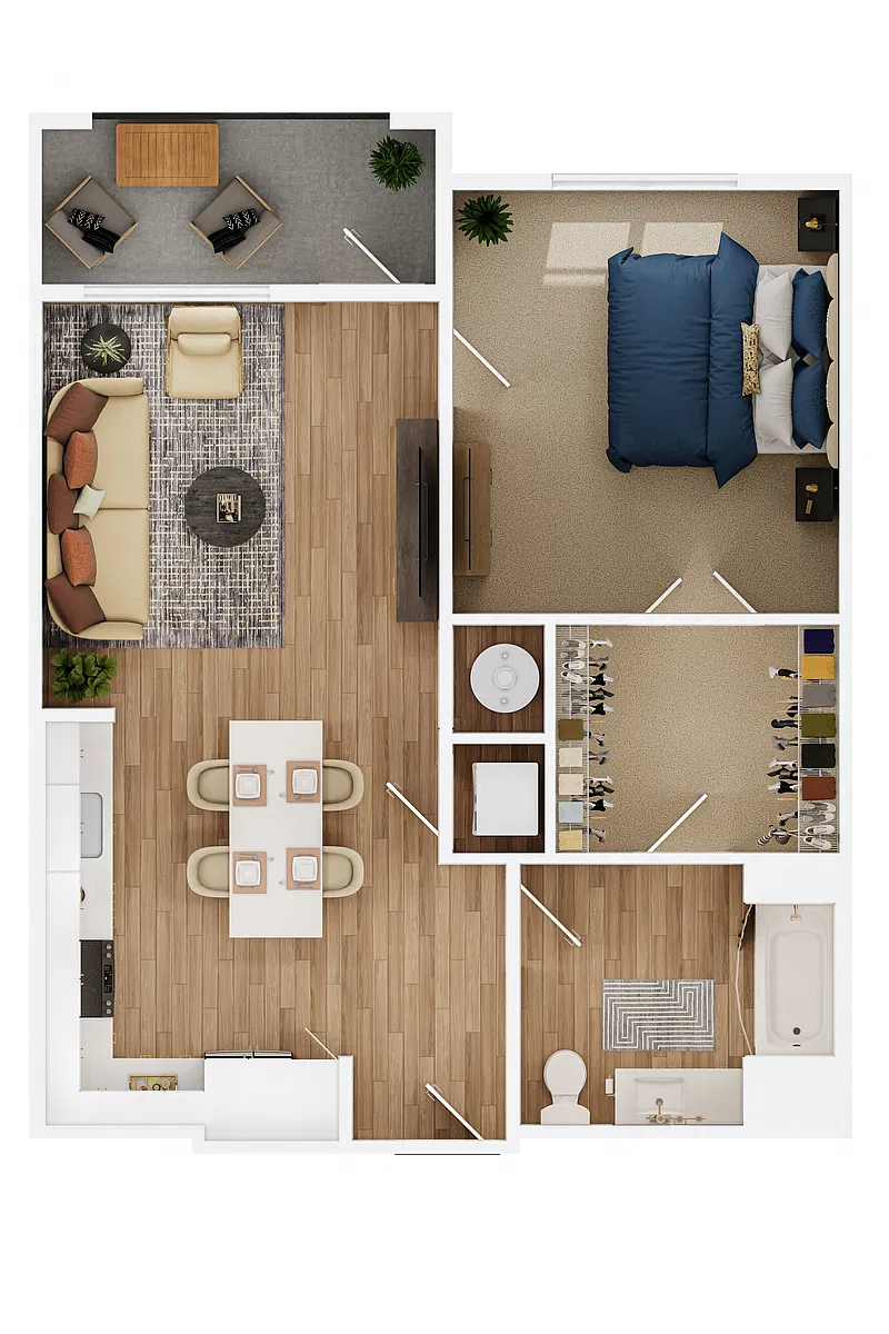 Floor plan 1B ANSI