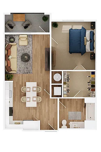Floor plan 1B ANSI