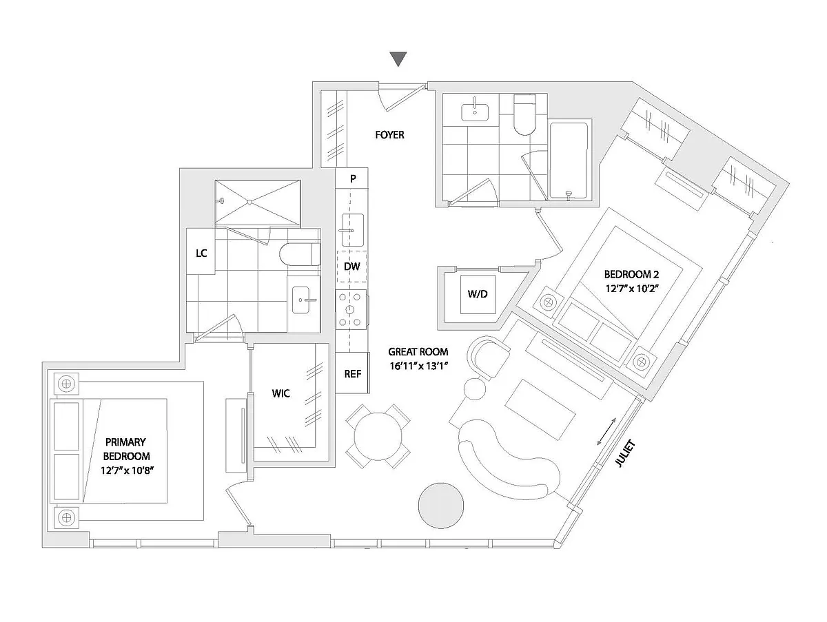 Floor plan 2 BED C2
