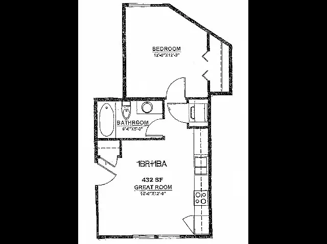 Floor plan 1X1 A