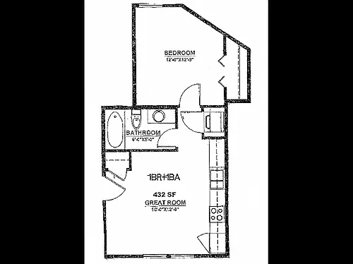 Floor plan 1X1 A