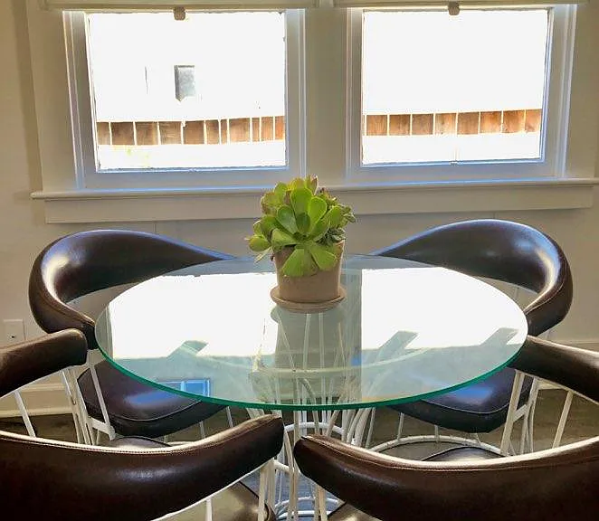 Dining table in kitchen