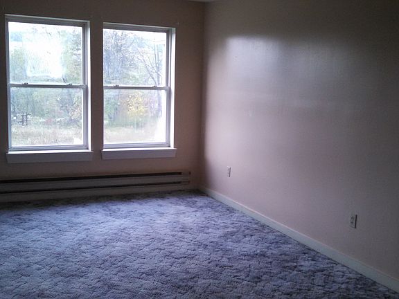 Double windows in living room facing the back yard.