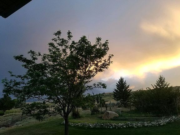Backyard sunset