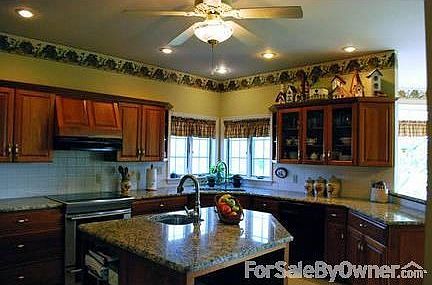 Kitchen with large island and extra sink