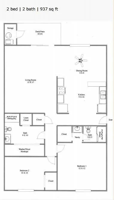 Floor plan 2x2 small