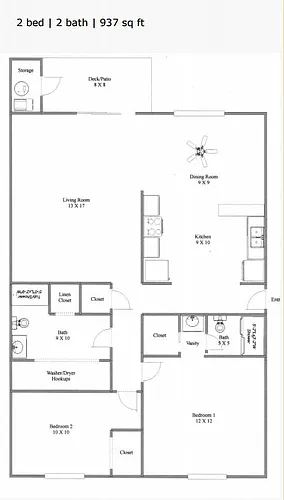 Floor plan 2x2 small
