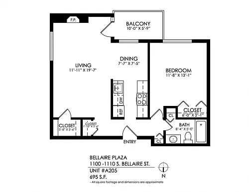 Floor plan 1 Bedroom