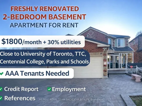 59 Houndtrail Dr #Basement, Toronto, ON M1C 4K2