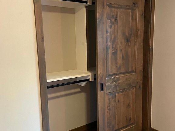 double pole and shelf closet- 6' wide
