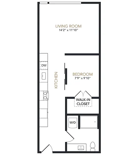 Floor plan 1X1 Open MFTE D