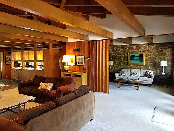 Panel door slides across