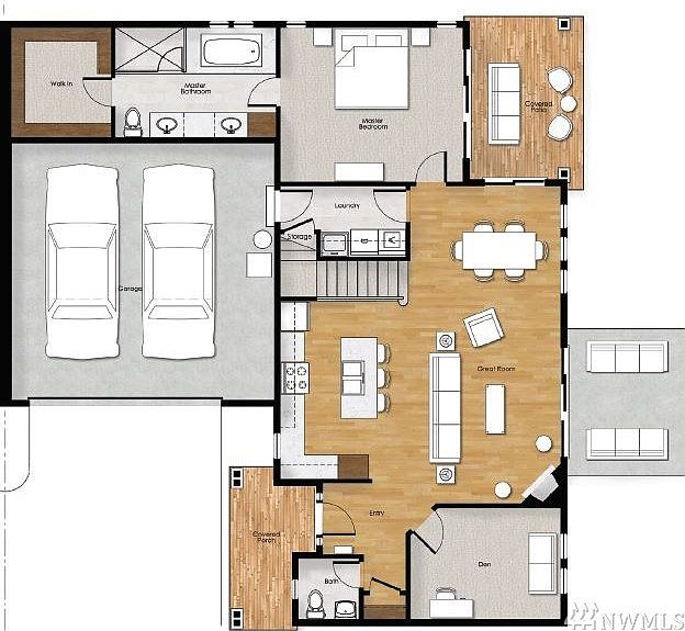 Main Floor - For illustration purposes only. Actual plans and specs may vary. 