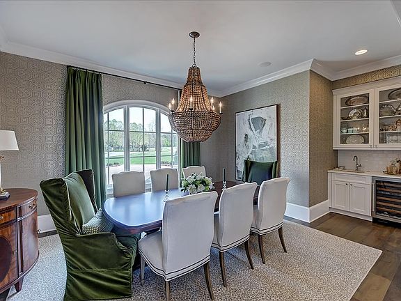 Dining room with wet bar.