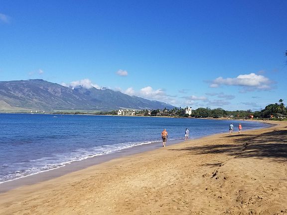 Beach across street