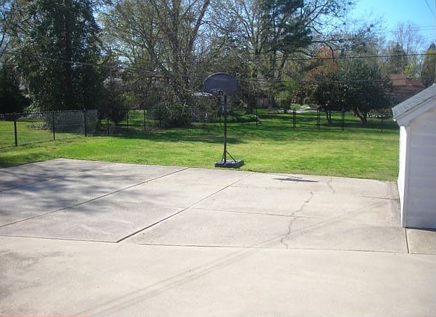 Large fenced yard
