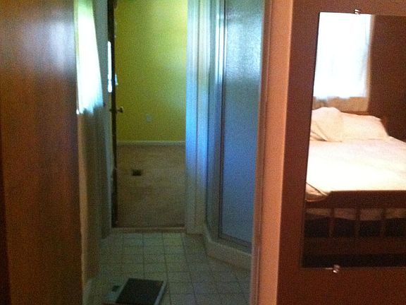 Walk-through bathroom