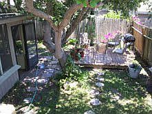 Back yard, deck