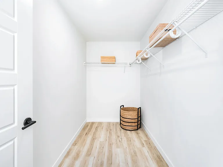 Oversized closets at Modera Riverside offer the space you need to keep your Miami lifestyle perfectly organized.