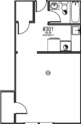 Floor plan 3rd Floor - Studio