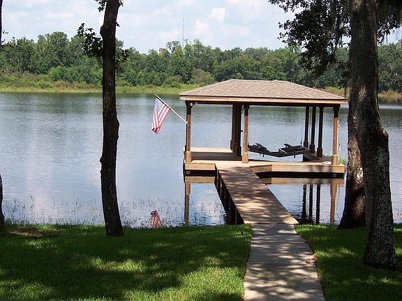 Covered Dock features Lights, Fan, and a Shower