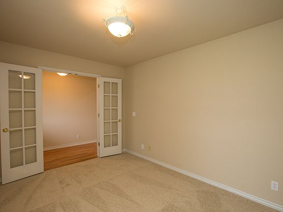 Office with french doors off entry