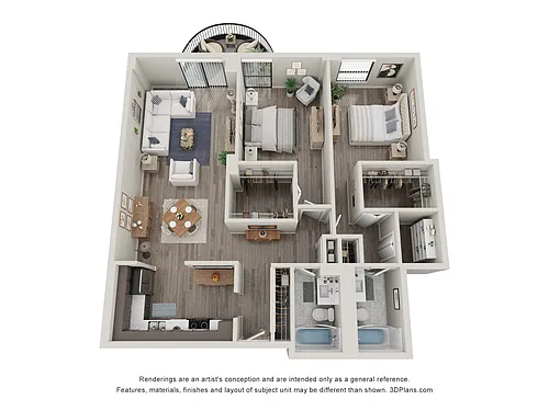 Floor plan 2 Bedroom 06 17