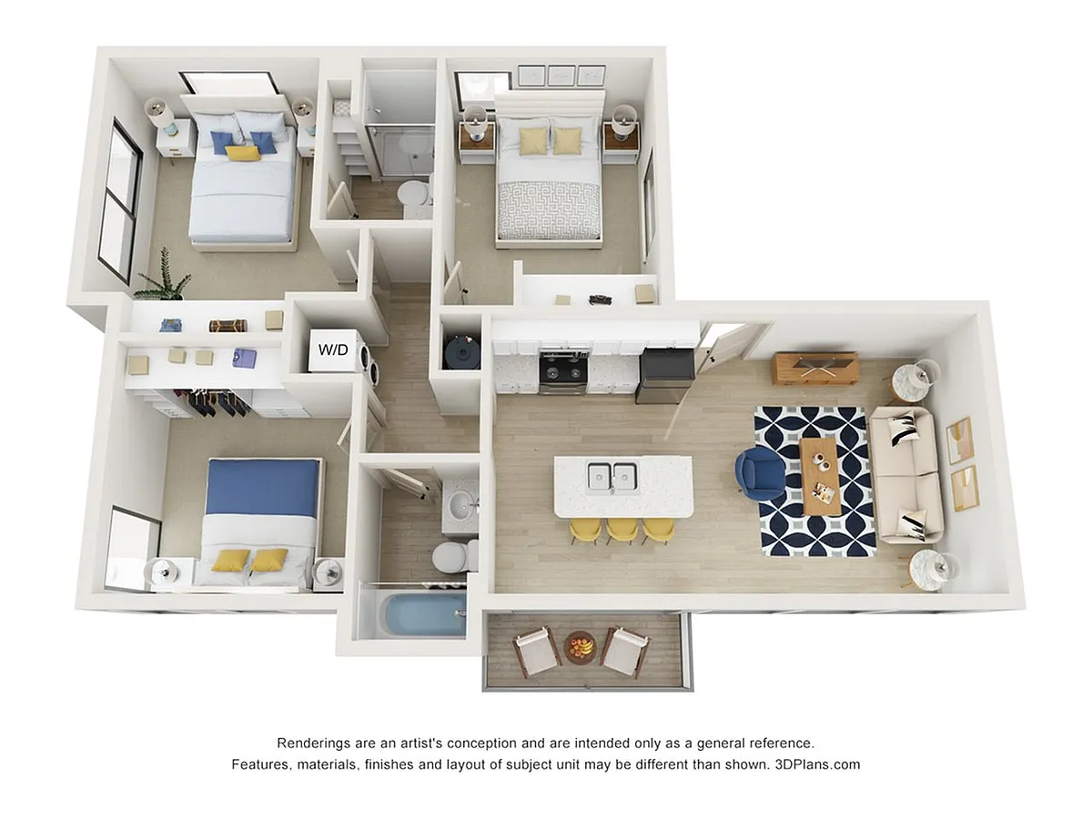 Floor plan 3 Bed 2 Bath