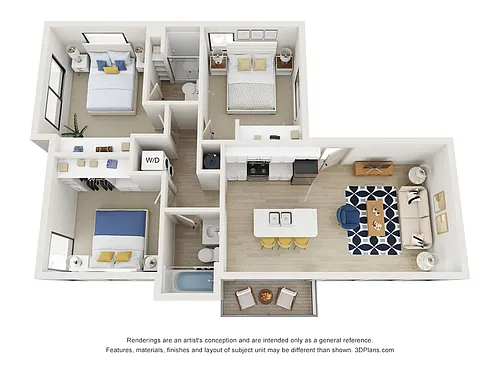 Floor plan 3 Bed 2 Bath
